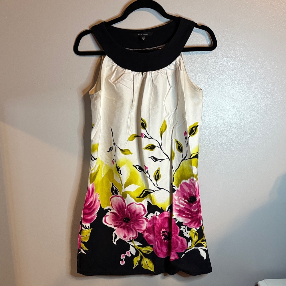 Blu Sage Floral Dress - Black, White, Pink, Green